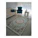 Blue Turkish Carpet Cover With Silk Decoration And Flowers