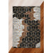 Silk Velvet Dark Brown Color Pyramid Pattern Elastic Carpet Cover