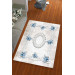 Silk Velvet Blue Colored Core Pattern Elastic Carpet Cover