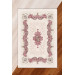Silk Velvet Pink Colored Patterned Elastic Carpet Cover