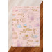 Silk Velvet Pink Color Kitchen Pattern Elastic Carpet Cover