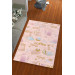 Silk Velvet Pink Color Kitchen Pattern Elastic Carpet Cover
