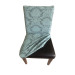 Blue Decorative Jacquard Chair Cover With Elastic