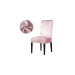 Light Pink Lycra Velvet Dining Chair Cover
