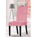 Pink Lycra Velvet Dining Chair Cover