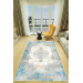 Blue Floor Carpet With Elegant Ottoman Motifs