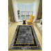 Modern Carpet With An Elegant Black And Gold Marble Pattern