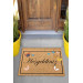 Welcome Written Doormat With Butterflies Flying