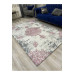 Modern Gray Velvet Carpet Cover With Floral Decorations