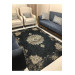 Black Carpet Cover With Elegant Silk Decorations