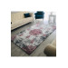 Modern Gray Velvet Carpet Cover With Floral Decorations