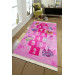 Modern Pink Children's Rugs With A Hopscotch Motif