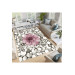 Living Room Rug With Stone And Flower Pattern