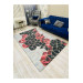 Gray And Black Turkish Silk Rug With 3D Pattern