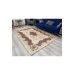 Beige Velvet Floral Patterned Carpet Cover