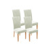 White Velor Dining Table Chair Cover