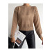 Womens Brown Acrylic Knit Sweater Standard Size