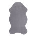 Light Gray Shaped Hide Woven Carpet Plush Rabbit Fur Feeling Antibacterial