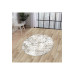 Beige Fringeless Digital Round Carpet Non Slip Washable Entrance Living Room Carpet