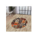 Fringeless Digital Round Carpet Non Slip Washable Kitchen Living Room Carpet