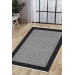 Gray Anthracite Fringed Digital Carpet Curl Appearance Living Room Carpet
