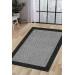 Gray Anthracite Fringeless Digital Carpet Curl Appearance Living Room Carpet