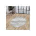 Gray Fringeless Digital Round Carpet Non Slip Washable Kitchen Living Room Carpet