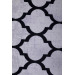 Spade Gray Fringeless Digital Printed Round Washable Carpet