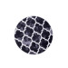 Spade Black Fringeless Digital Printed Round Washable Carpet 100X100