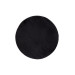 Black Round Hide Woven Carpet Plush Soft Anti Slip Antibacterial