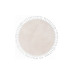 Lux Post Plush Plain Cream Round Fringed Bohemian Hallway Living Room And Hall Carpet