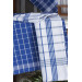 Set Of 4 Kitchen Towels 50X70 Cm Cotton Blue