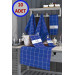 Kitchen German Napkin 10 Pieces Blue 45X65