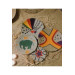 Bohemian Wall Plate Wall Decoration Product Elephant Motif 4 Pieces