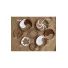 Bohemian Cinnamon White Jute Straw Rope Rope Wall Plate 8 Pieces