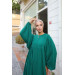 Balloon Sleeve Oversized Abaya Emerald