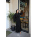 Ruffled Two Suit Abaya Black