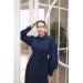 Hidden Button Ababia Navy Blue