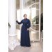 Hidden Button Ababia Navy Blue