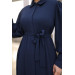 Hidden Button Ababia Navy Blue