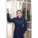 Hidden Button Ababia Navy Blue