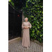 Designer Abaya With Hidden Placket Beige