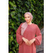 Designer Abaya With Hidden Placket, Dusty Rose