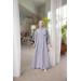 Medina Silk Shawl Prayer Dress Gray