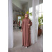 Medina Silk Shawl Prayer Dress Brown