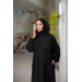 Medina Silk Prayer Dress With Shawl Black