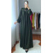 Robe And Beaded Abaya Khaki