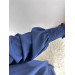Decorative Overlocked Abaya With Robe Dark Blue