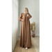 Decorative Overlocked Abaya With Robe Taba