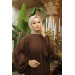 Hijab Balloon Oversized Dress Bitter Brown